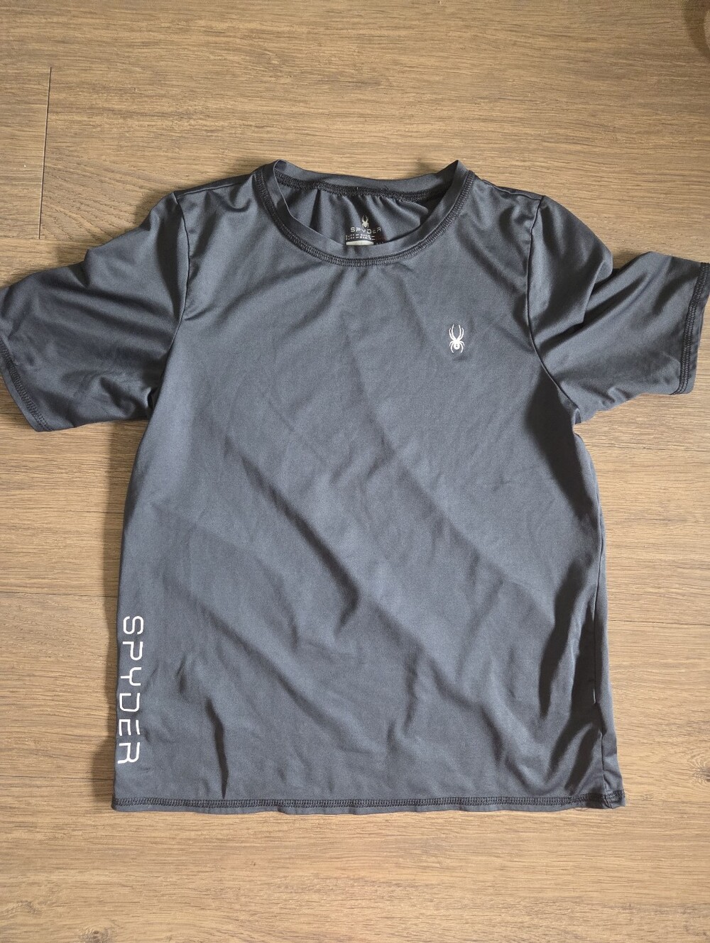Spyder Gray Short-Sleeve Logo Performance Tee Youth